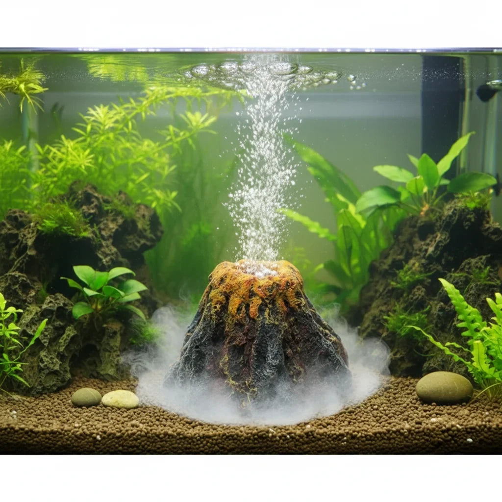 Decoration volcanique aquarium - vue 2