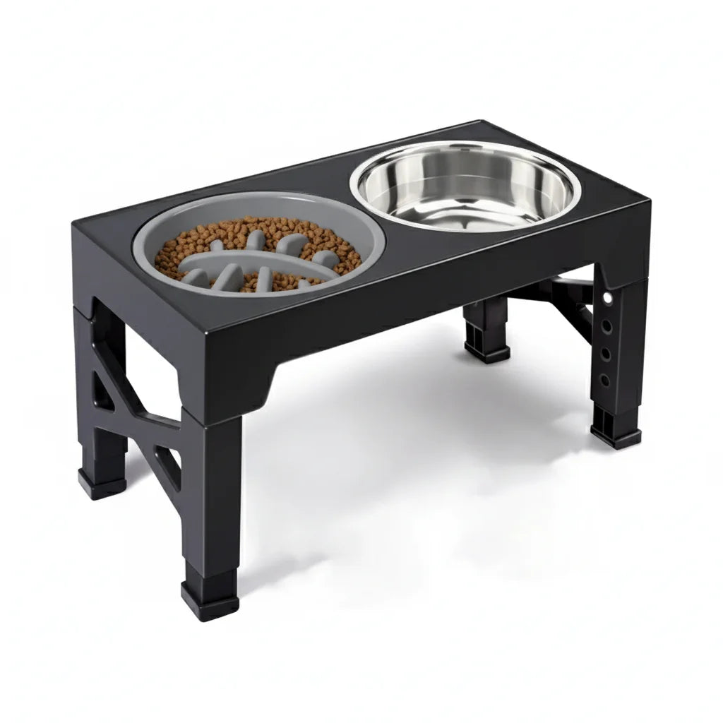 Support eleve avec gamelles pour chien - vue 2