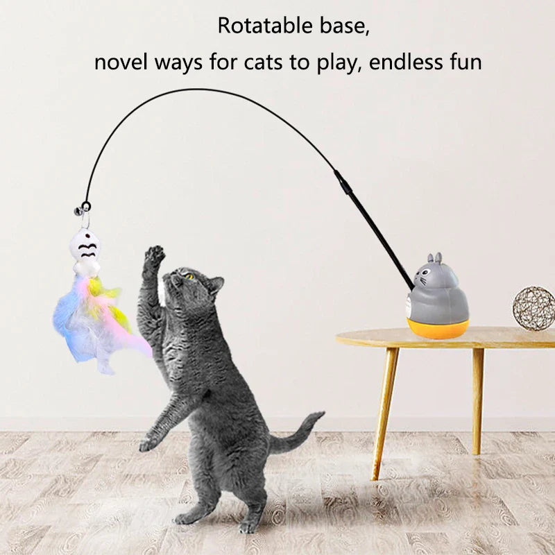 Jouet a plumes pour chat