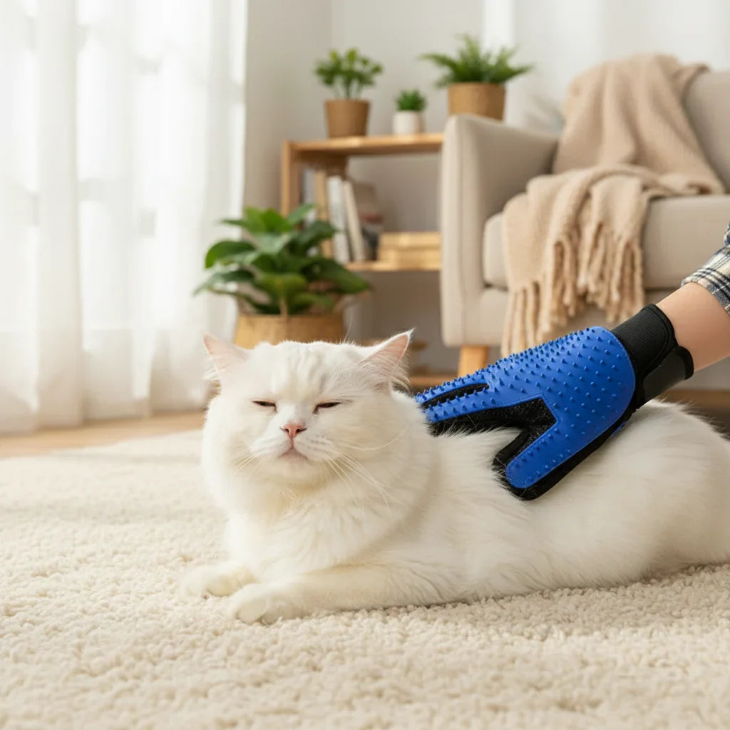 Gants de toilettage silicone chien et chat - vue 2
